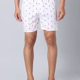 Urban Scottish White Regular Fit Printed Boxers-image-0