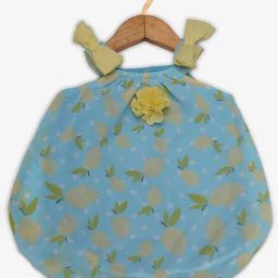 Creative Kid'S Girls Turquoise Regular Fit Printed Dress-image-36
