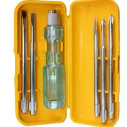 Hillgrove 5 in 1 All-Purpose Repair Screw Driver Tool Kit with Neon Bulb Combination Screw-31
