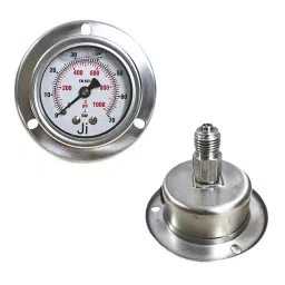 Japsin Instrumentation Glycerin Filled Economical Pressure Gauge 0 to 70 Bar Range 50 mm (2 inch) Dial Size, JIPL-EPG-50MM-1-35