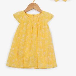 Creative Kid'S Girls Yellow Regular Fit Printed Dress-image-77