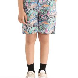 Rare Ones Boys Brown Cotton Printed Shorts-16