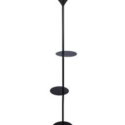 Homesake Sky Dome Standing Lamps with Acrylic Shade Modern Floor Lamp Duo Shelf Black-20