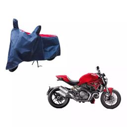 Auto Pearl Waterproof Two Wheeler Cover For Ducati Monster (Red & Blue)-image-80