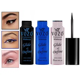 VOZO Set Of 3 Glide & Define Infusion Essential Liquid Eyeliner- 5ml Each- Shade- 04-08-11 image 2