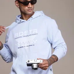 The Roadster Life Co. Brand Logo Printed Relaxed Fit Hooded Sweatshirt-picture-36