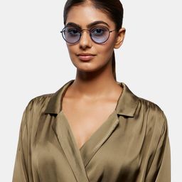 OPIUM Unisex Oval Sunglasses with UV Protected Lens OP-10273-C07-49-11