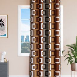 Aura Brown Long Door Curtain-30