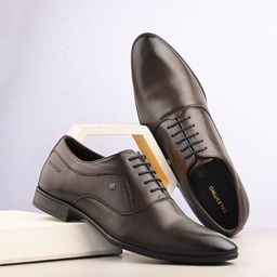Valentino Men Genuine Leather Formal Oxfords Shoes-image-66