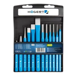 Hogert Technik Chrome Vanadium Steel Alloy Steel Chisel and Punch Set HT3B712 (Set of12)-20