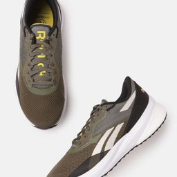 Reebok Men Olive Green & Off-White Woven Design Floatride Energy Streak Running Shoes-30