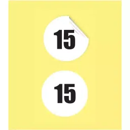 Sticker Bazaar M3 Number 15 Printed Labels 12 mm Dia 5100 Labels (Pack of 5)-35