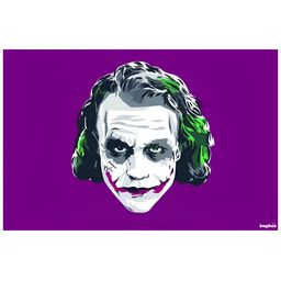 Inephos Purple & White Joker Printed Wall Poster-image-57