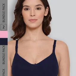 LYRA Pack Of 2 Combed Cotton Seamless Moulded Encircled Bra-picture-43