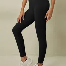 BROADSTAR Women Slim Fit High-Rise Easy Wash Slip-On Trousers-image-35