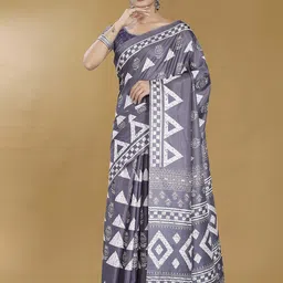 Rani Saahiba Art Silk Block Print Saree-picture-14
