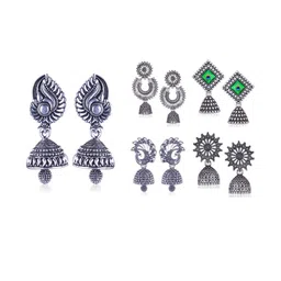 Sangria Silver-Plated Alloy Earrings-78