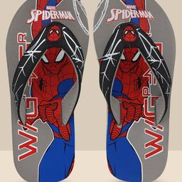 Kidsville Marvel Avengers Super Heroes FeaturingSpider Man Printed Flip Flops - Grey-image-91