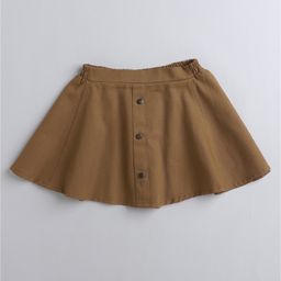 Aww Hunnie Front Button Detail Tutu Skirt - Brown-image-46