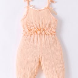 Kookie Kids Sleeveless Solid Color Jumpsuit - Pink-image-57