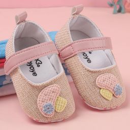 Babyoye Velcro Closure Booties with Applique - Pink-image-25