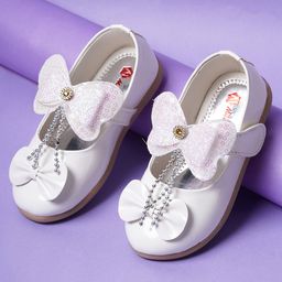 Minesole Bow Embellished  Ballerinas -  White-image-13