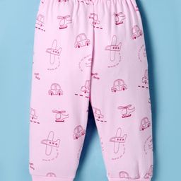 Tango Interlock Knit Full Length Car Printed Lounge Pant - Pink-image-30