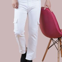 COMFITS Men Classic Clean Look Slim Fit Stretchable Cargo Styles Jeans-image-62