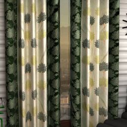 BELLA TRUE Green & Cream 2 Pieces Ethnic Motifs Long Door Curtains-image-27