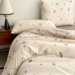 JC HOME Grey Cartoon Characters Polycotton 3 Piece Double Extra Large Regular Bedding Set image 2