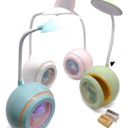 Sanjary 3 in 1 USB Chargeable Led Light Table Night Lamp for Kids Bedroom with Pencil Sharpener & Pen Holder Stand for kids color design may vry image 5