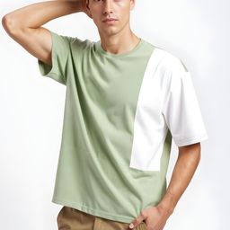 glitchez Colourblock Oversize T-shirt-image-85