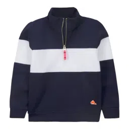Cherry Crumble By Nitt Hyman Kids Navy & White Color Block Pattern Sweatshirt-image-65