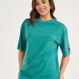 Styli Green Cotton Plain Sports T-Shirt-image-96