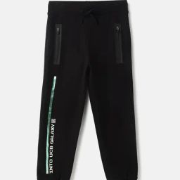 United Colors of Benetton Boys Black Cotton Printed Joggers-image-40