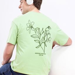Aeropostale Floral Printed Drop-Shoulder Sleeves Relaxed Fit Pure Cotton T-shirt-image-62