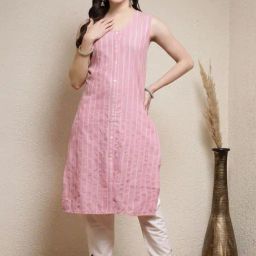 Stylum Pink Striped Kurta-picture-48