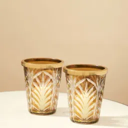 Pure Home and Living Gold Iron Printed Votives-image-1