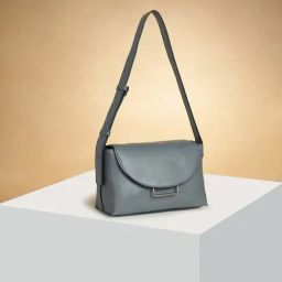 Forever Glam by Pantaloons Grey Solid Medium Sling Handbag-image-41