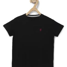Red Tape Boys Black Solid T-Shirt-image-63