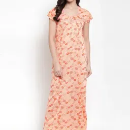 Secret Wish Peach Printed Nighty-image-33