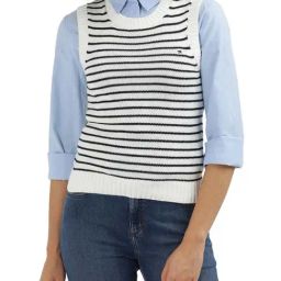 Tommy Hilfiger White Stripes Regular Fit Sweater-16