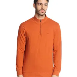 Wildcraft Orange Mock Collar Sweatshirt-picture-45