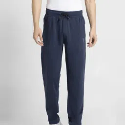 Van Heusen Athleisure Regular Fit Smart Tech Easy Stain Release Solid Trackpants - Blue Melange-picture-41