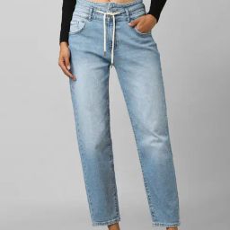Only Blue Lightly Washed High Rise Jeans-image-31