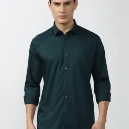 V Dot Green Slim Fit Shirt-image-80