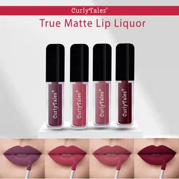 CurlyTales Set of 4 True Velvet Matte Lip Color 4 ml - Shade 01, 08, 09, 13-17