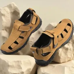 Woodland Men's Camel Fisherman Sandals-picture-27