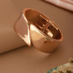 Aatmana Gold-Plated Gold -Toned Solid Cuffs Bracelet-23
