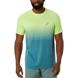 Asics Green & Yellow Slim Fit Printed Sports T-Shirt-picture-15